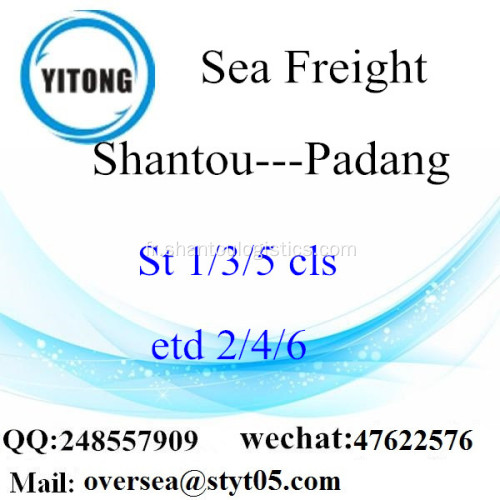 Port de Shantou LCL Consolidation à Padang